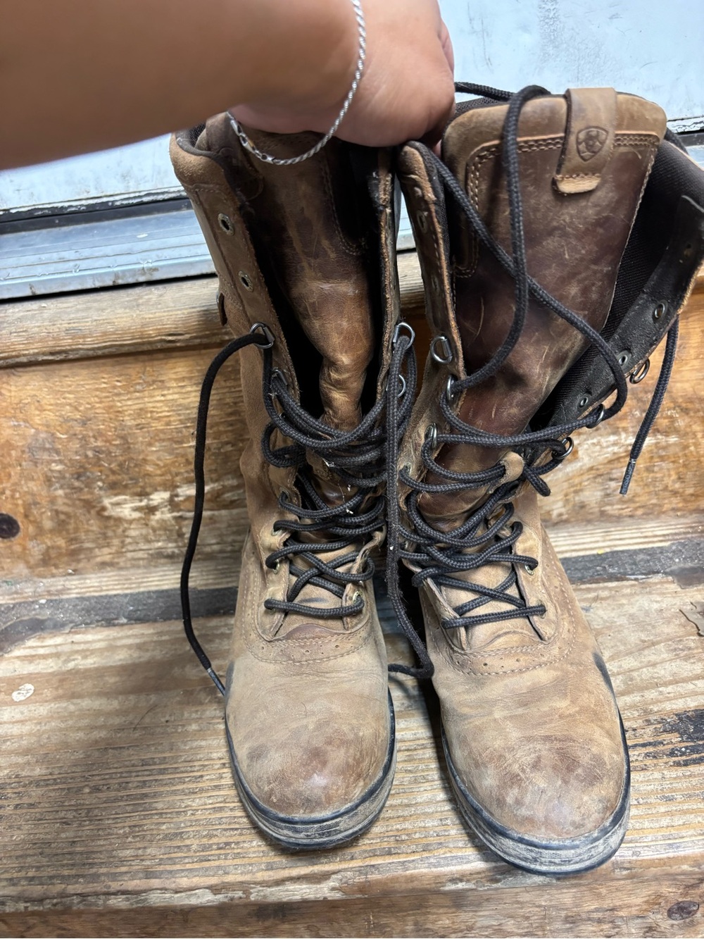 Ariat Brown Lace-Up Women's Work Boots